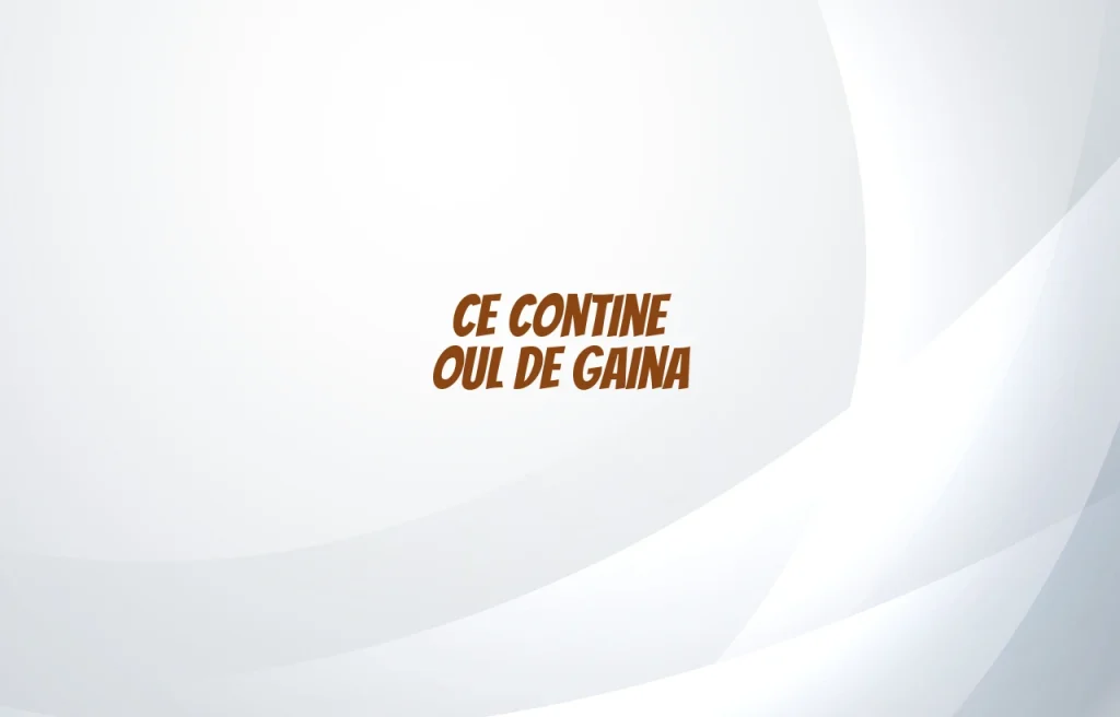 ce contine oul de gaina