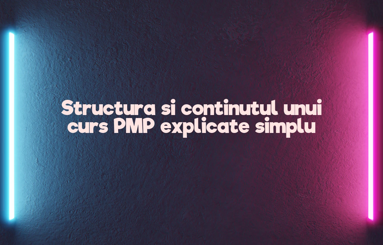 Structura si continutul unui curs PMP explicate simplu